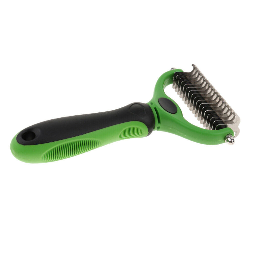 Pet Cat Dog Grooming Tool Hair Knot Rake Removal Brush Double-Side Fur Comb