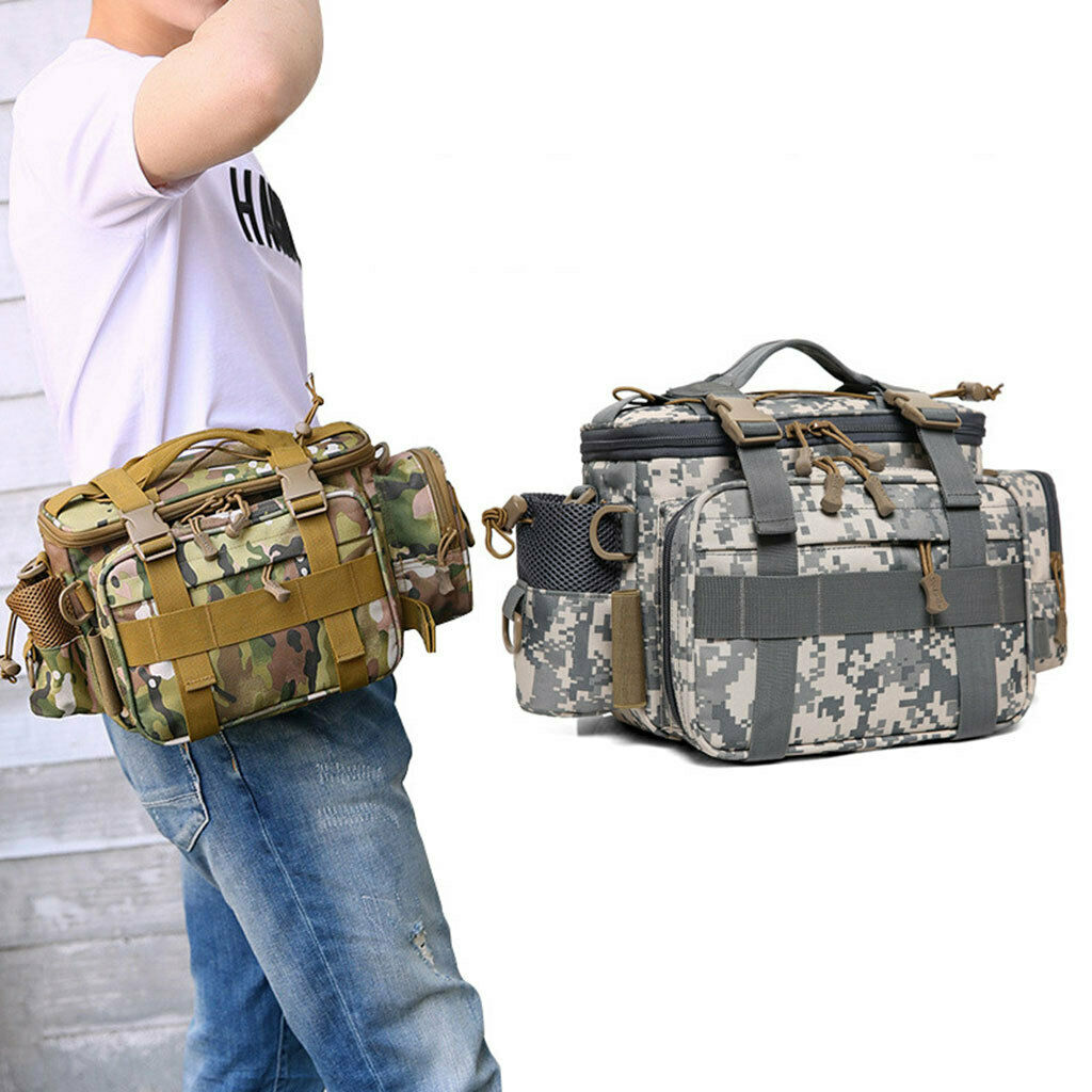 Fishing Tackle Bag Shoulder Storage Bag Organizer for Fishing Outdoor Hiking