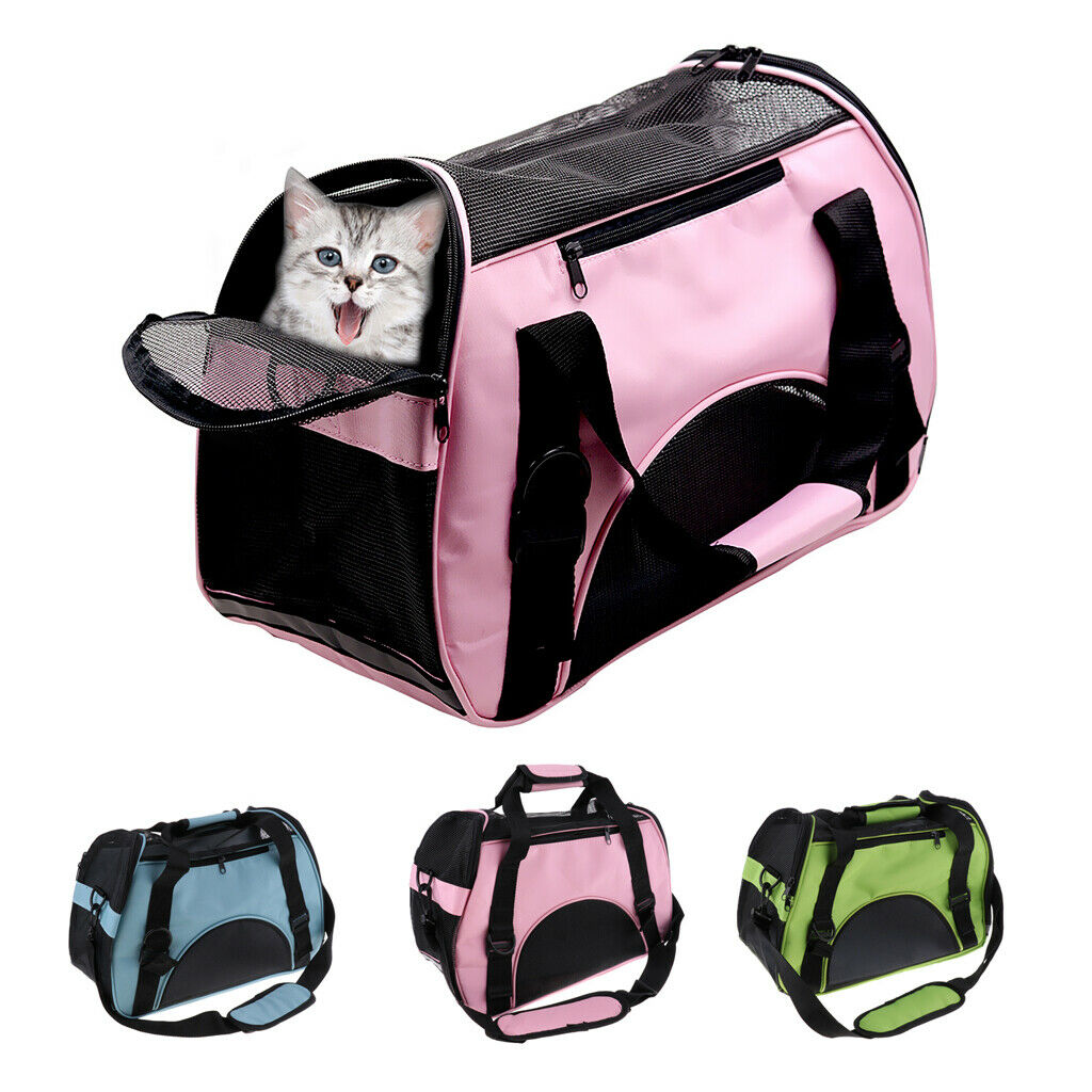 Small Dog Cat Carrier Outdoor Travel Tote Dog Supplies Carriers Totes Blue