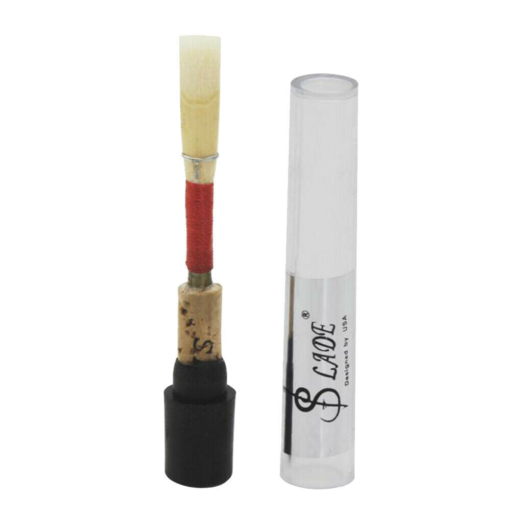 1pc Soft Oboe Reed Cork Reed with Plastic Case Tube for Wind Instrument Parts