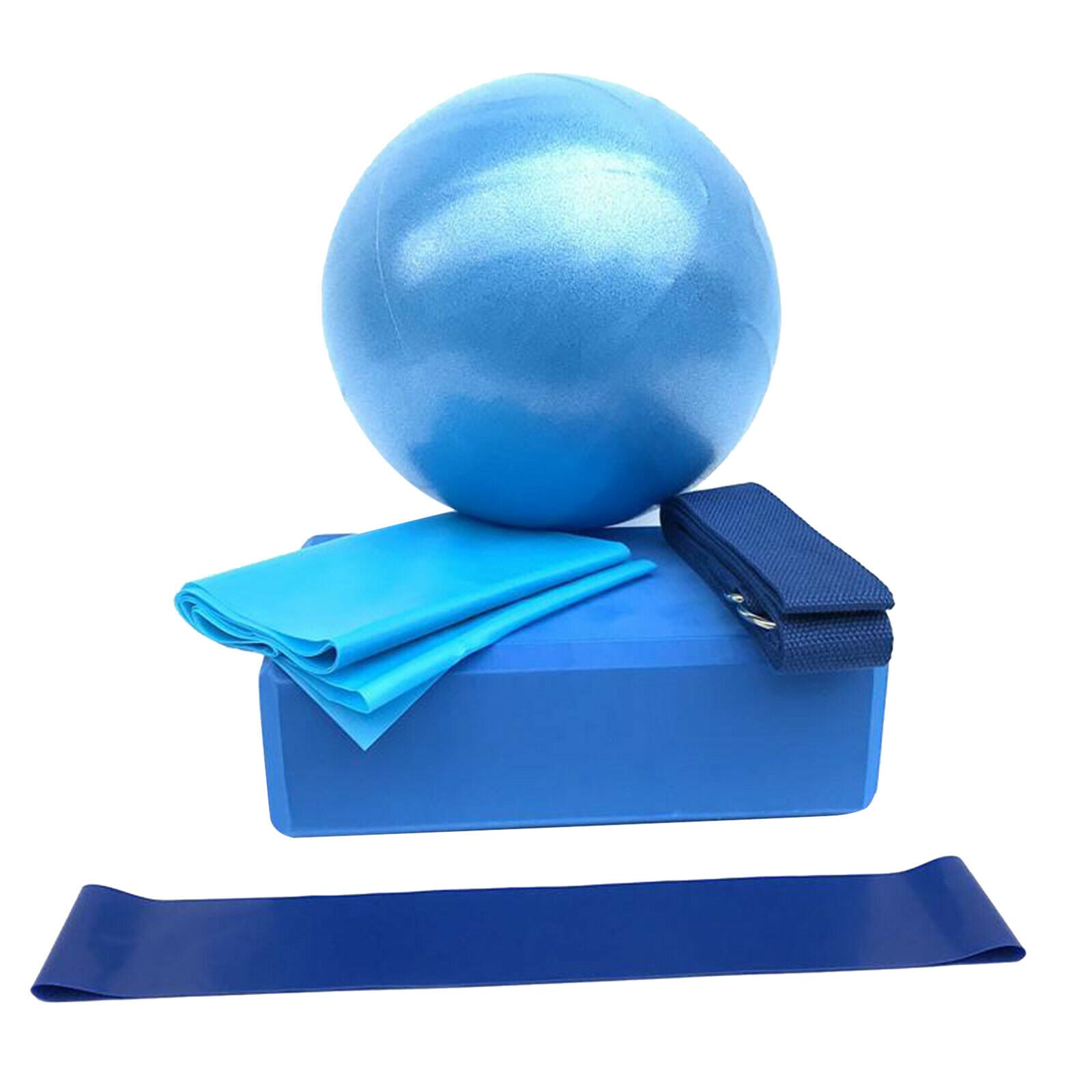 5PCS/Set Yoga Blocks Ball Exercise Fitness Equipment Womens Pilates Kit