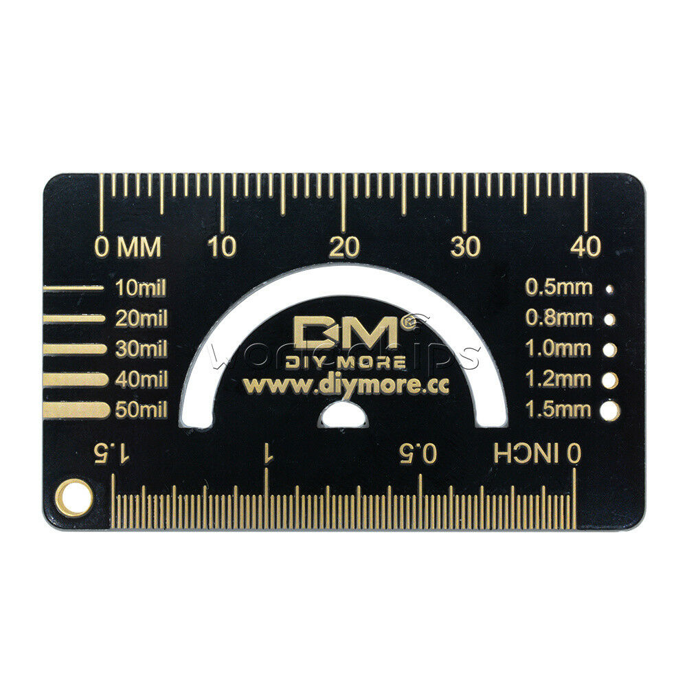 4cm FR4 Multifunctional PCB Reference Ruler Measuring Tool Angle Measure Meter