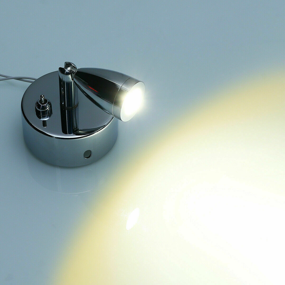 12V Flexible LED Spot Reading Light RV Caravan Van Camper Boat Wall Bedside Lamp