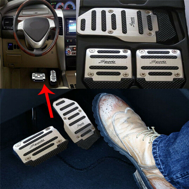 3X/2X Car Auto Vehicle Non-slip Pedal Foot BoardTreadle Cover Pad AluminiuY Ad