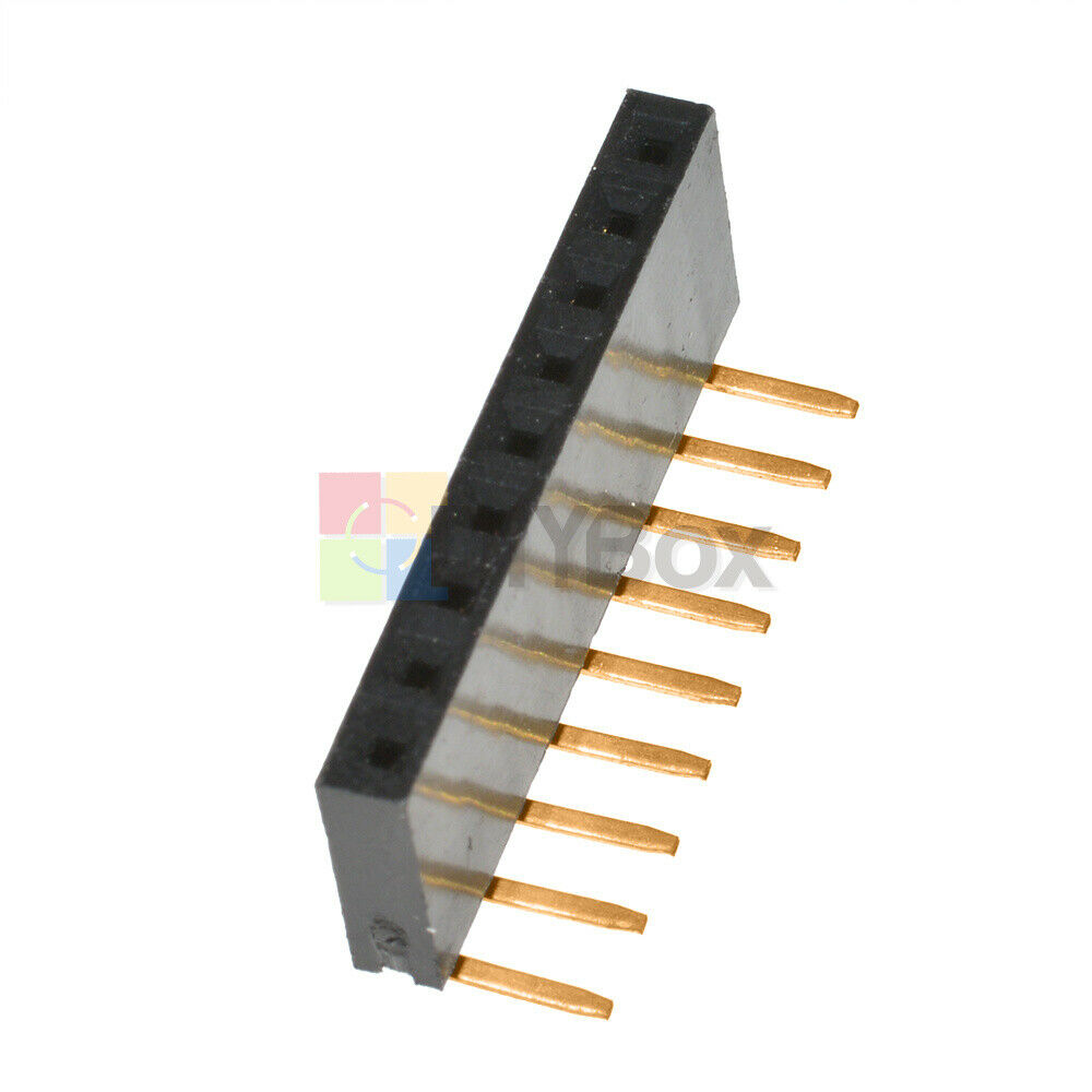 10PCS 9Pin 9P Header 2.54mm Pitch Right Angle Female Single Row Socket Connector