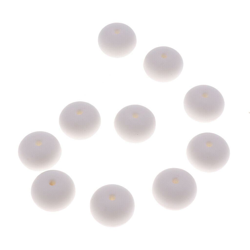 Baby BPA Free Silicone Teething NecklaceTeether Round Beads White