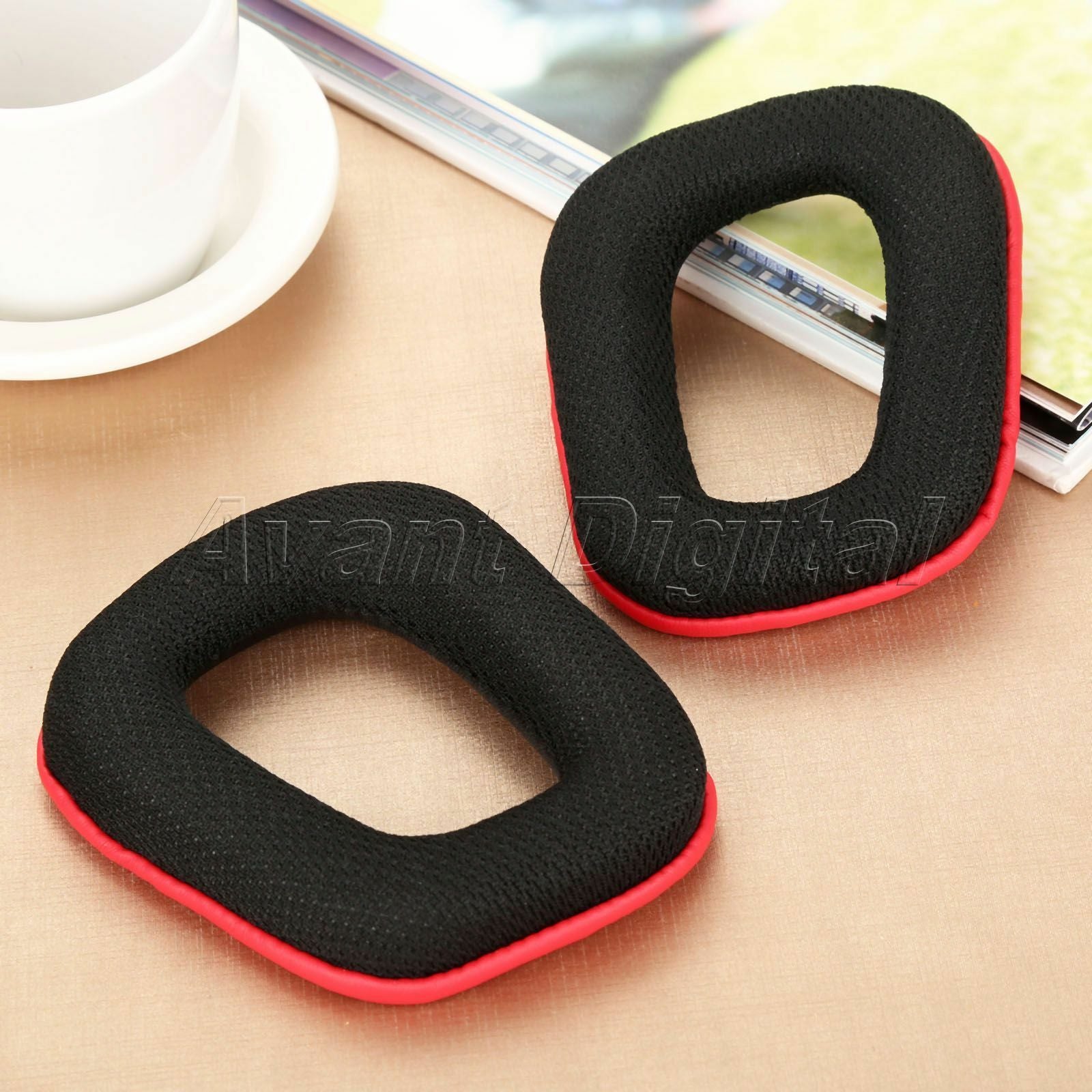 Black Headset Earpads Foam Cover Logitech G35 G930 G430 F450 headphones 1 Pair