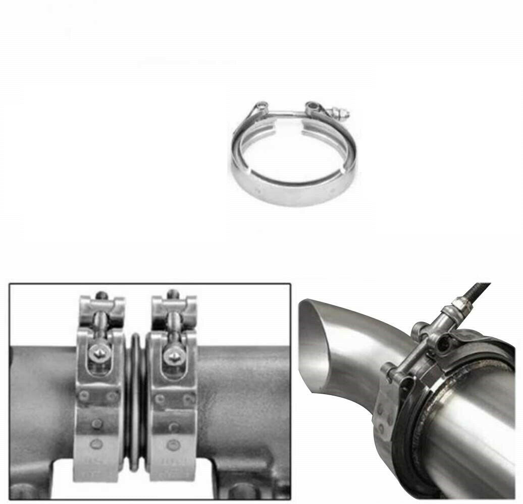 3" Inch Universal Stainless Steel V-Band Turbo Downpipe Exhaust Clamp Vband 76mm