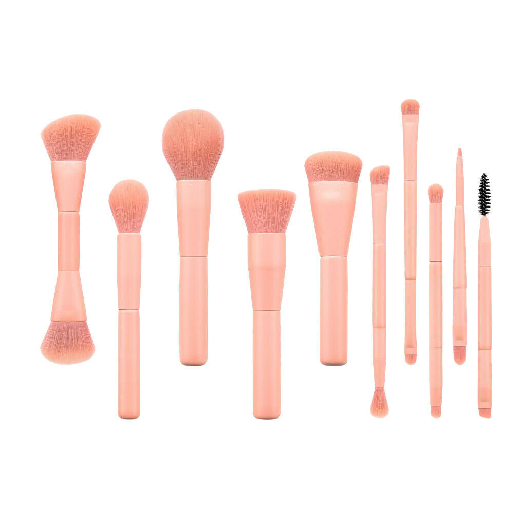 Pink Makeup Cosmetics Brushes Set Blush Blender Eyeshadow Eyeliner Brush