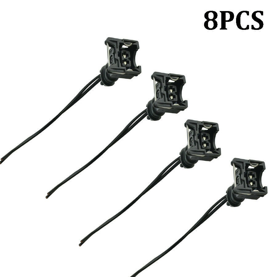 8X Fuel Injector Connector Wiring Plugs Clips For EV1 OBD1 Pigtail Cut & Splice