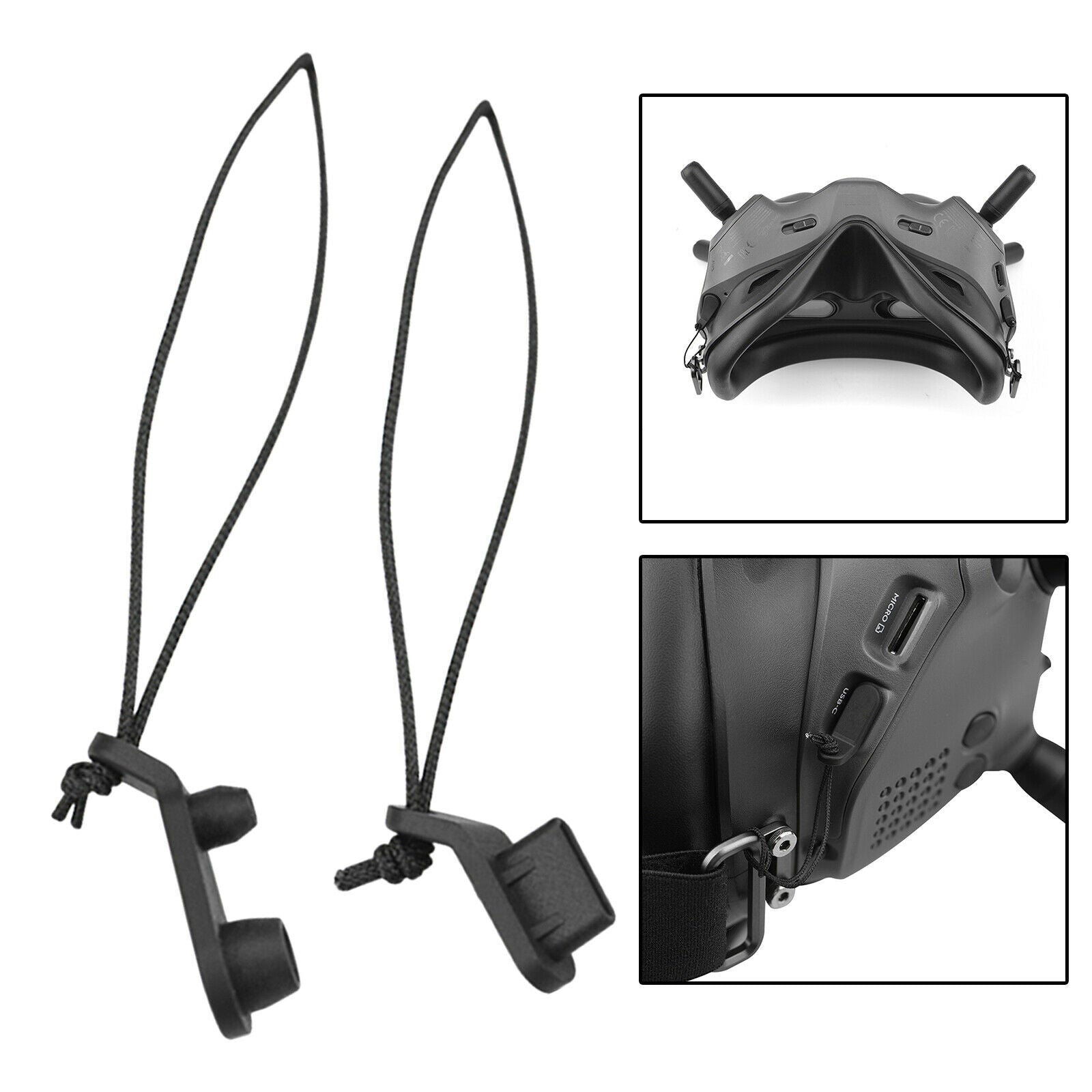 2Pcs Dustproof Earplug Kit for DJI FPV Combo Flight Glasses V2 Accessory