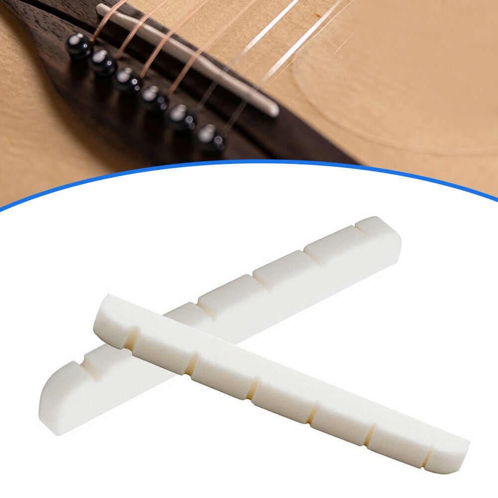 2x Durable Compact Bone Nut 42 mm for Electric Guitar Strat Stratocaster Tele
