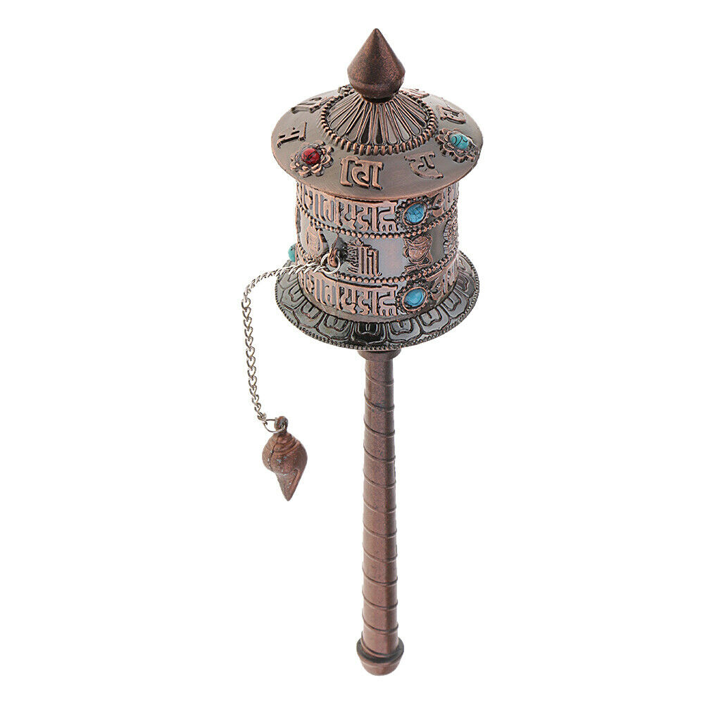 1 Piece Handcrafted Tibetan Prayer Wheel Alloy + Wood + Plastic Collectibles
