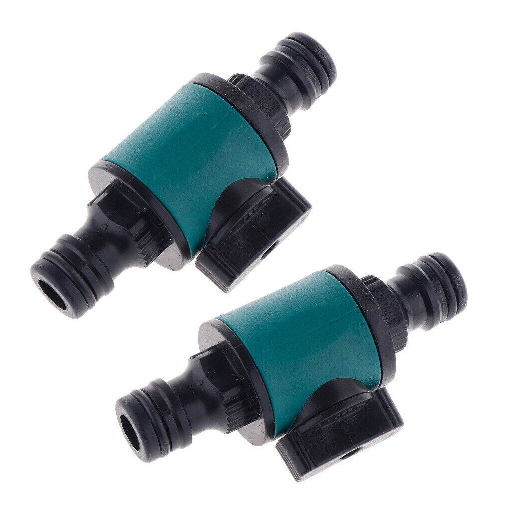 2 Pieces 2-Way Shut-Off Water Garden Hose Pipe Faucet Connector