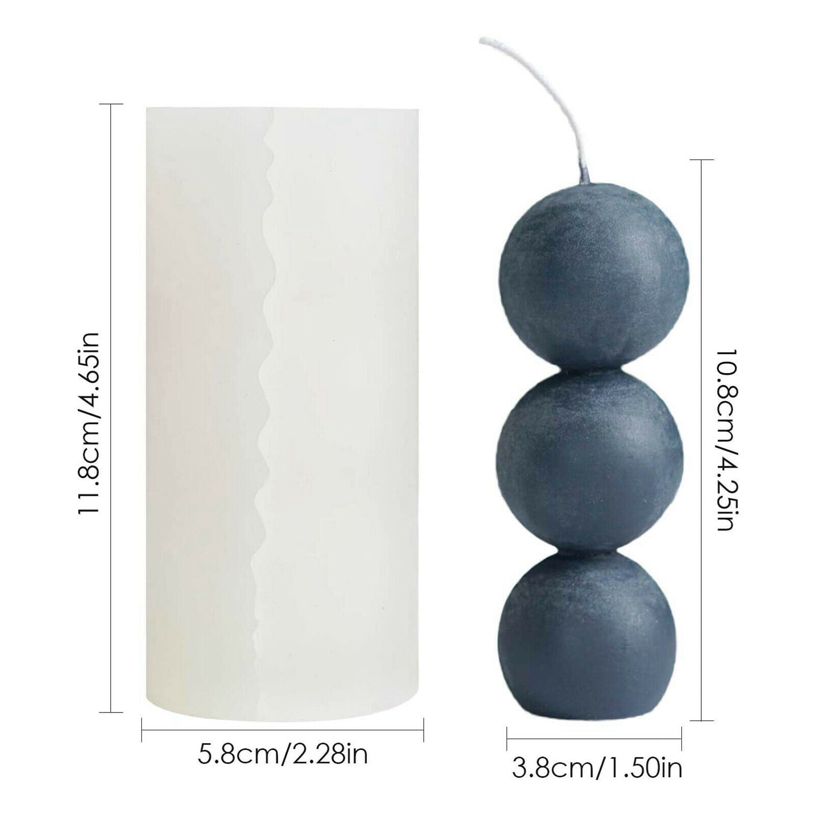 Ball Shape Candle Making Mold Handmade Soap Mould DIY Clay Tool Decoration