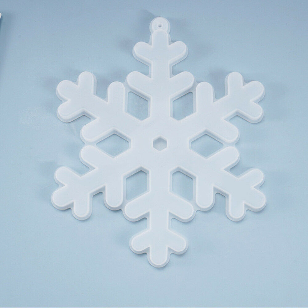 Snowflake Pendant Silicone Mould Christmas Hanging Ornaments DIY Epoxy Casting