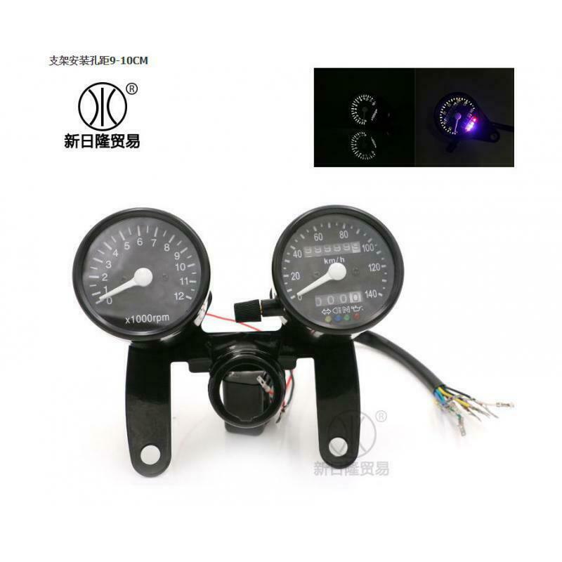 Bright 12V Multi Function Odometer Speedometer Tachometer Gauge LCD 0-160 km / h