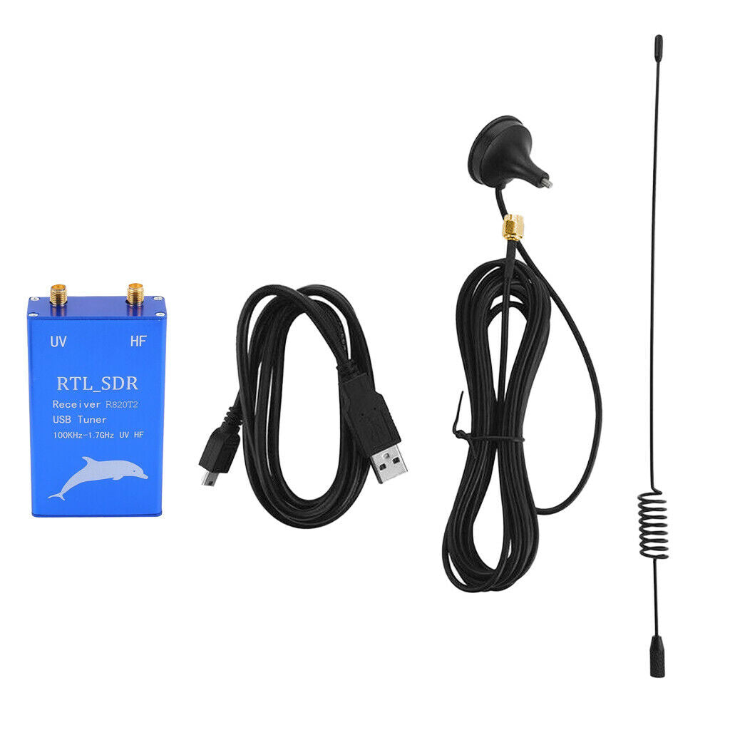 Rtl2832u + R820t2 UV-HF RTL. SDR Radio USB Tuner Receiver - CW FM 100 khz-1.7ghz