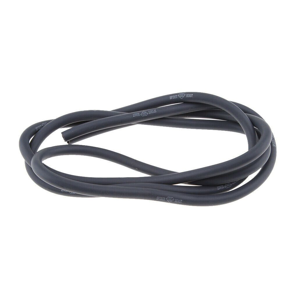 1M Reinforced Grey Motorcycle Rubber Hose Flexible Fuel Petrol Oil Pipe Tube