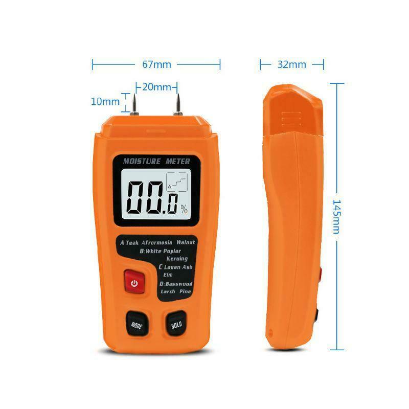 0-99.9% Handheld Digital Wood Moisture Meter Humidity Tester for Firewood Paper