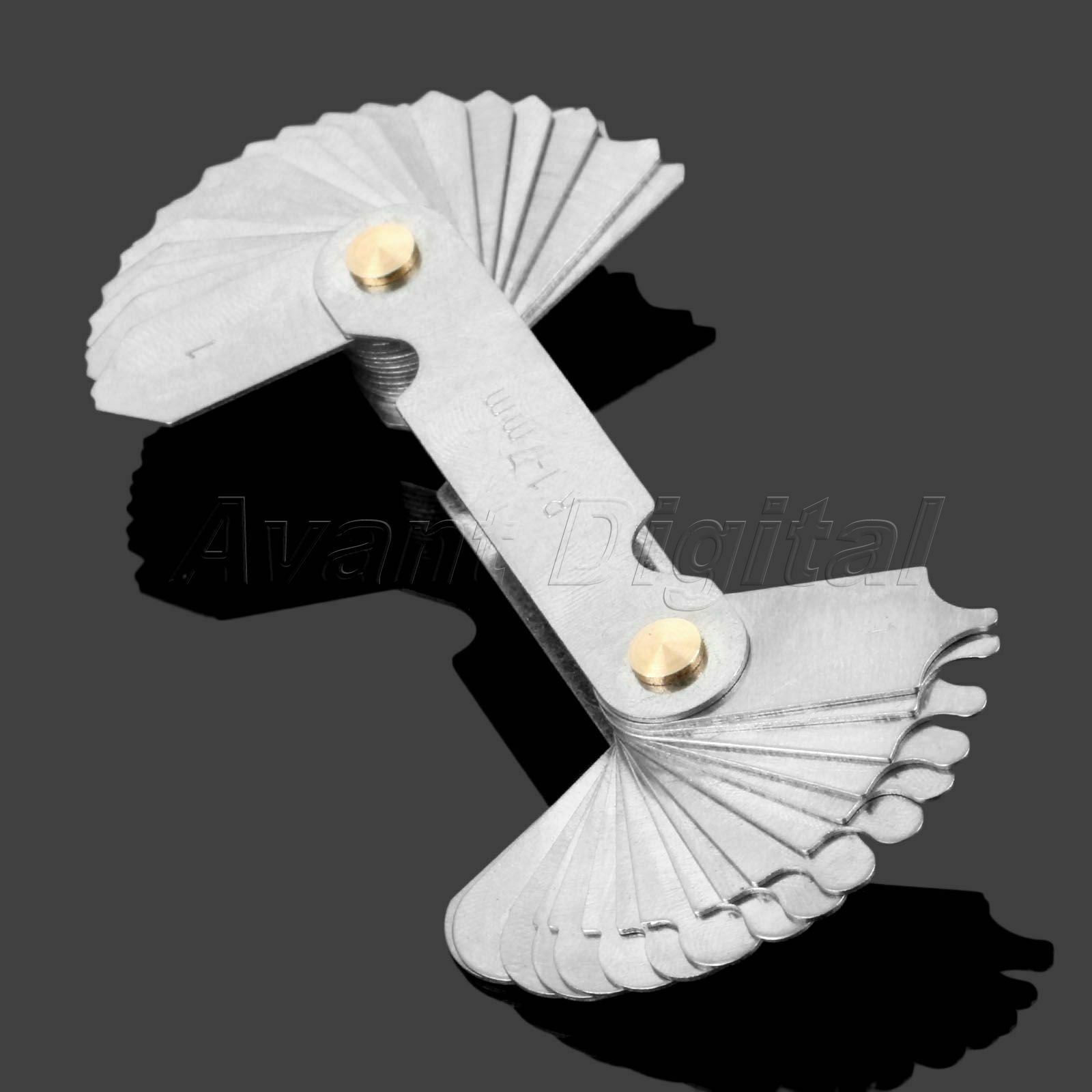 Radius Gauge Metal Double Head Gage Standard R 1mm-7mm Folding Blades Measure