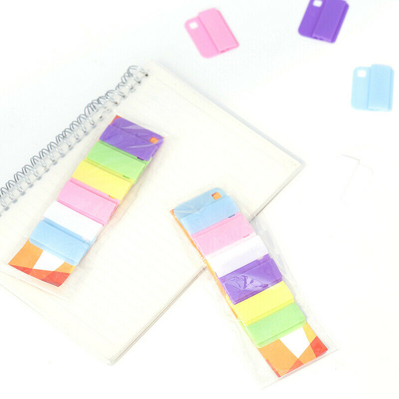 6pcs Multi Color Plastic Easy Clip Memo Bookmarks Office Planner File Div.l8