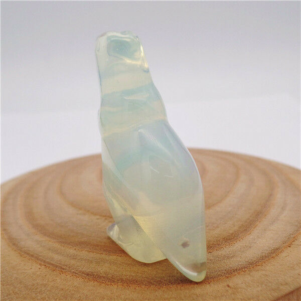 53x32x18mm White Opal Carved Dinosaur Decoration Statue Stone Home Decor HH7945