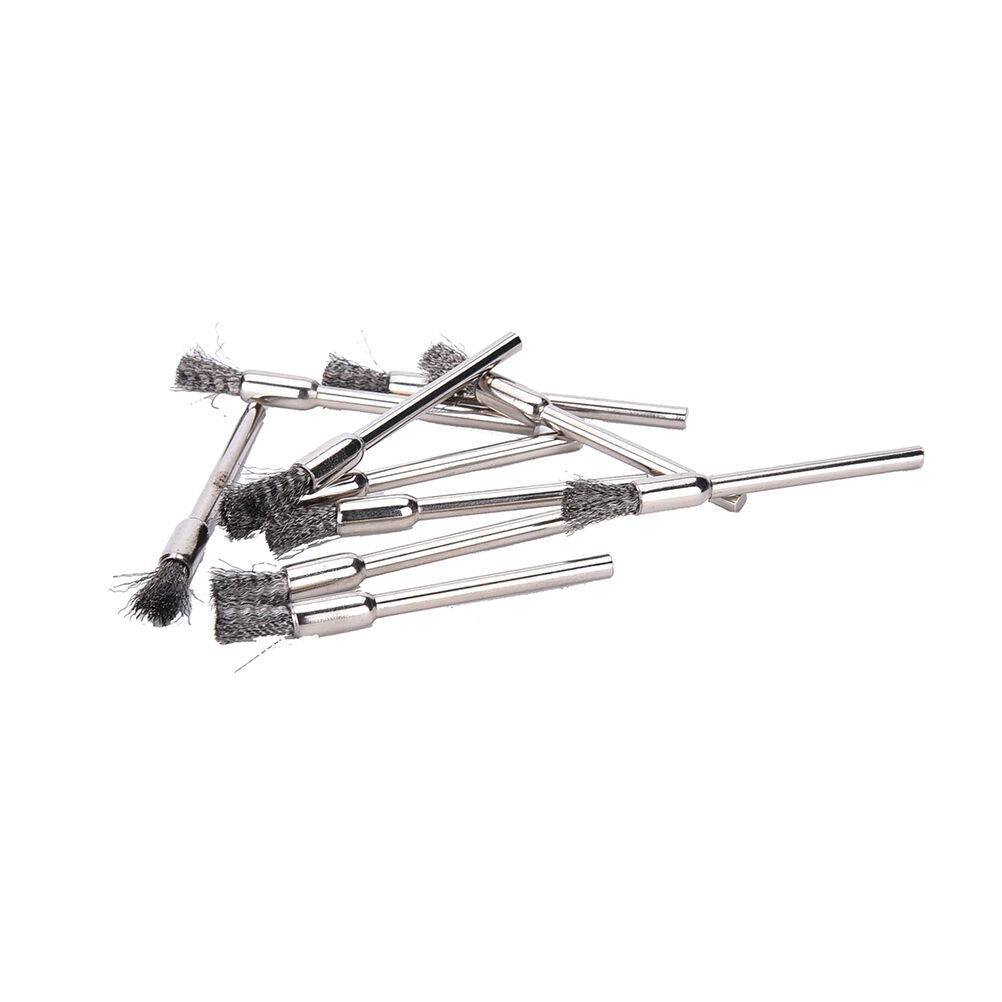 New 10pc Mini Wire Brush Brushes Cup Wheel for Grinder or Drill 3x5mm  fas MiSJ