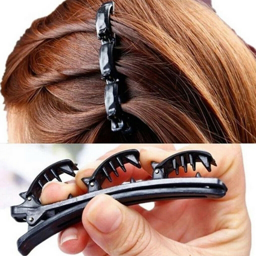 5x Plastic Non Slip Hair Clips - Professional Hairdressing Styling Sectioning
