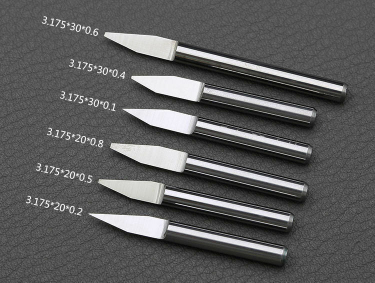 60Pcs CNC router Carbide PCB Engraving Bits 30° 0.1/0.2/0.3/0.5/0.8/1.0mm [M1]