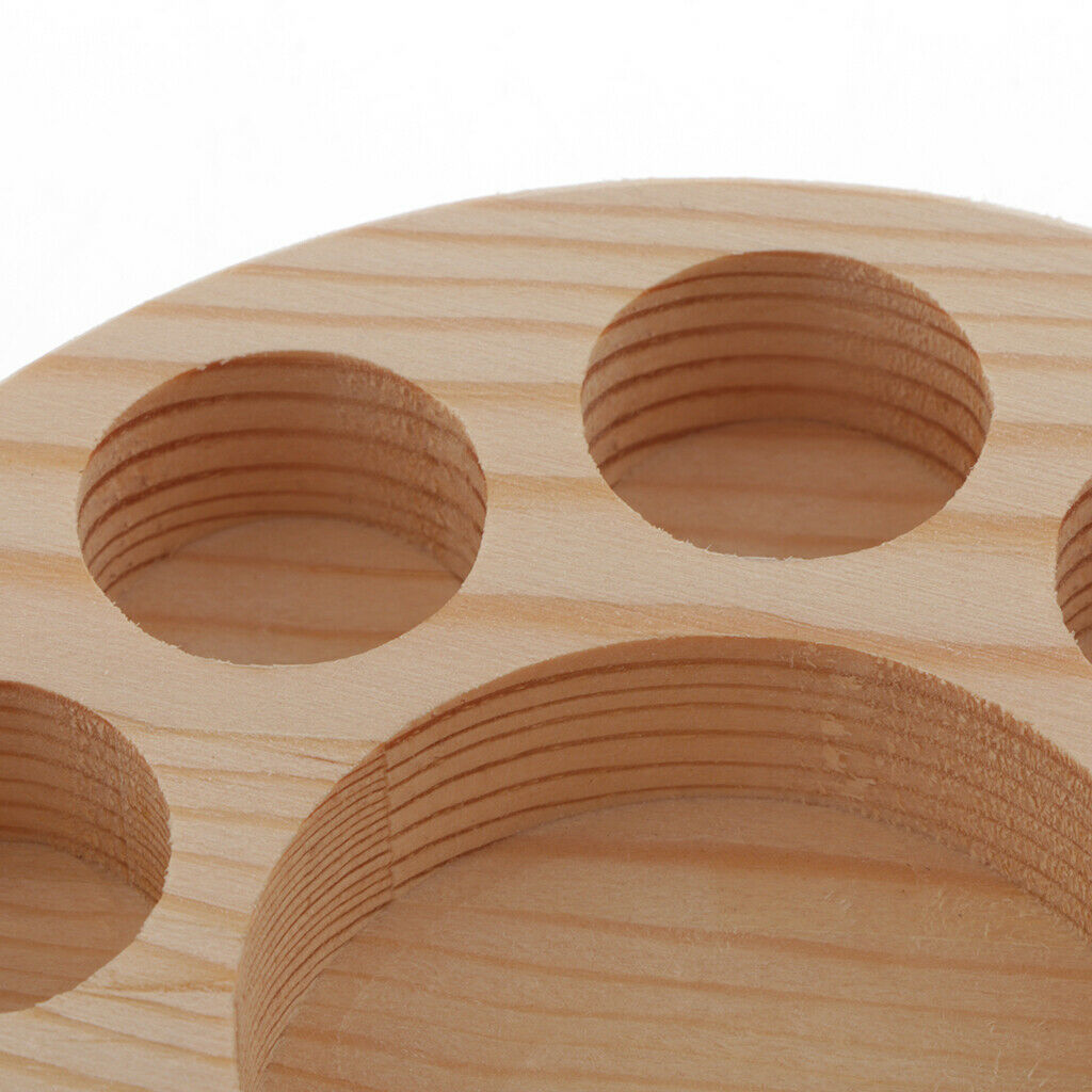 Natural Wood Rack Organizer Essential Oil Holder Bottle Display Tray Shelf