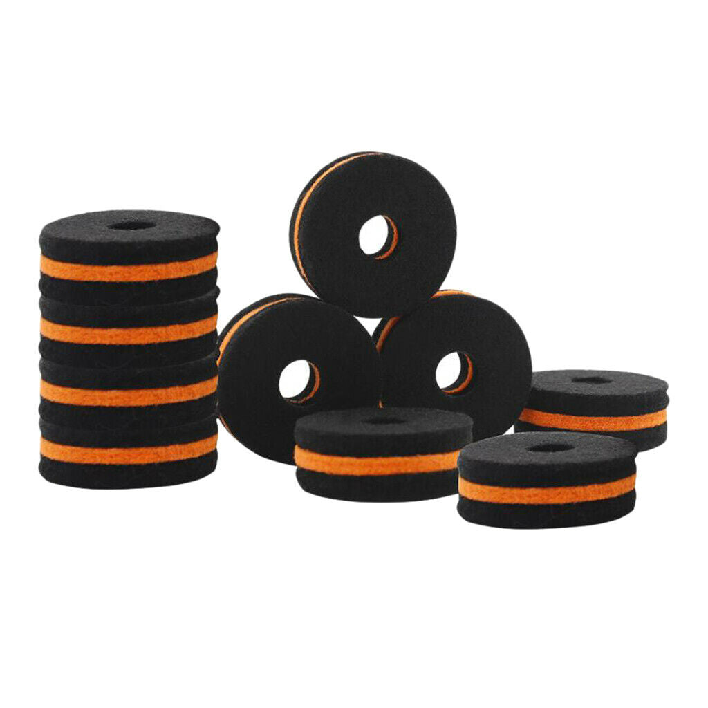 10x Cymbal Felt Washers Kit Cymbal Stand Foam Percussion Drum Set Parts