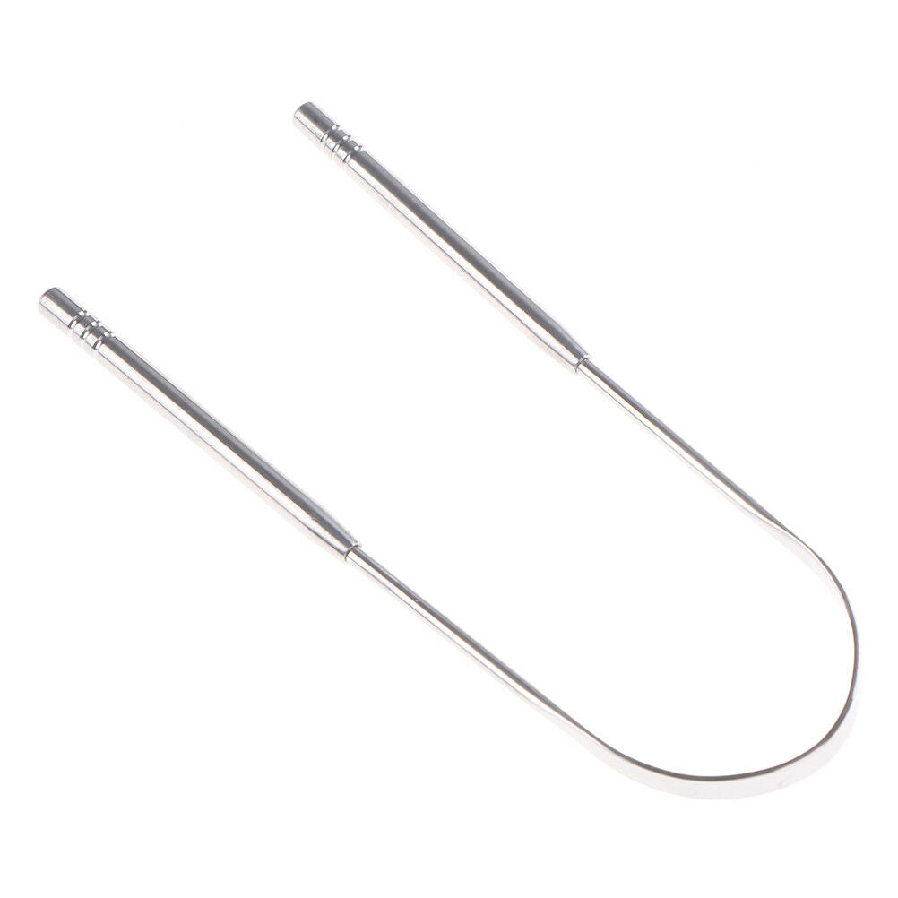 1 Pc Stainless Steel Tongue Cleaner Scraper Oral Care Bad Breath Sweeper T.l8