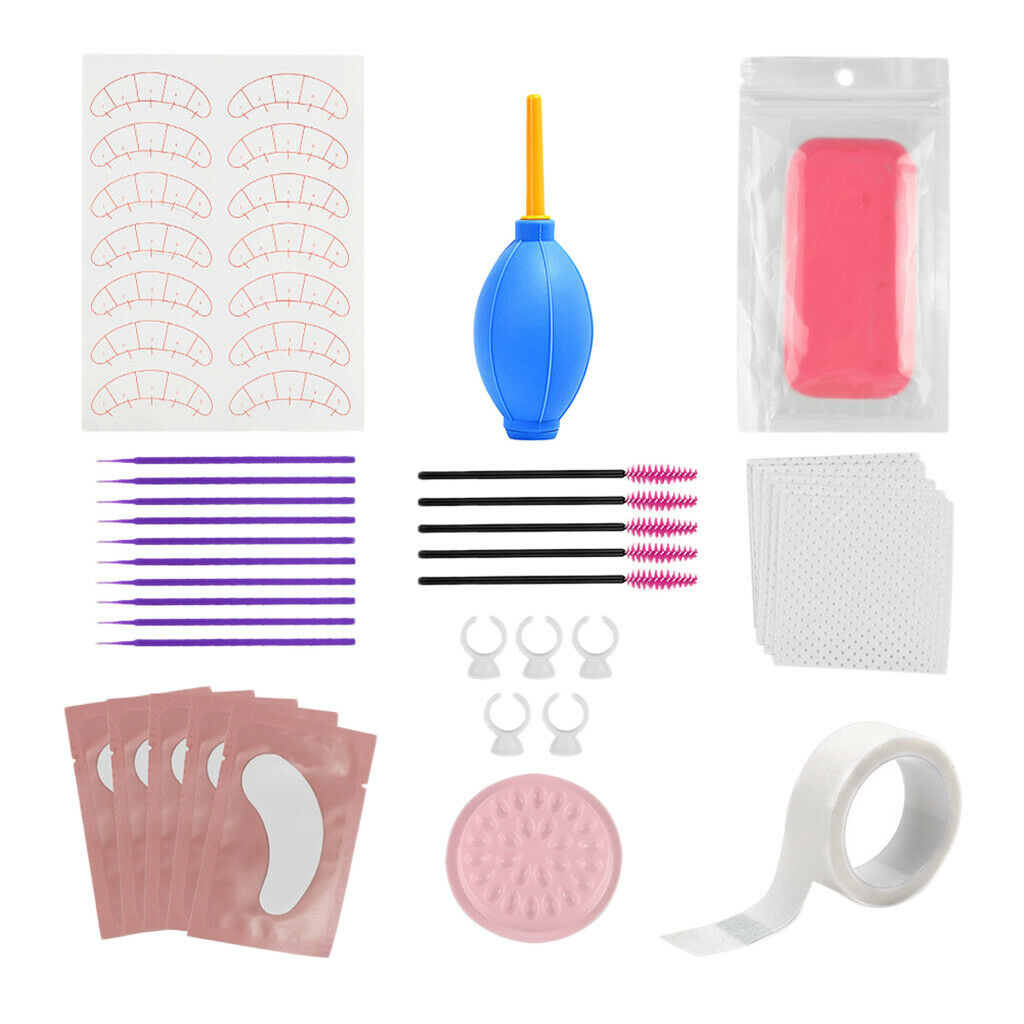 Individual Eyelash Extension Grafting Cleaning Pads Stand Gauze Eye Masks