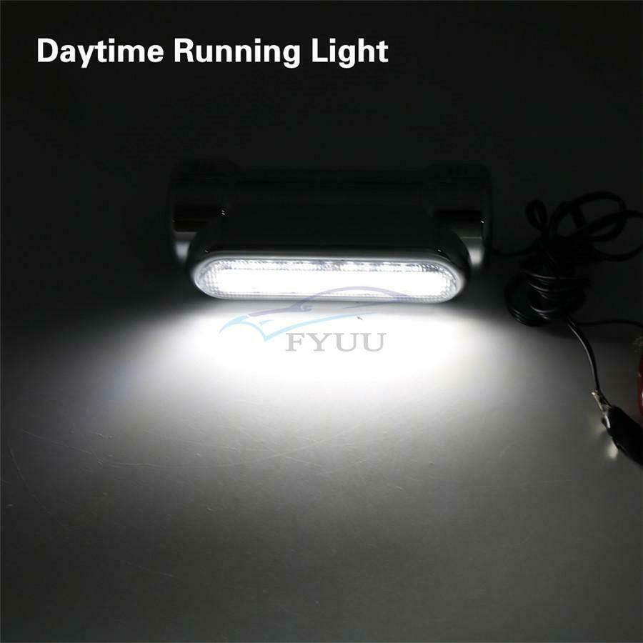 1 Pair Black Driving Light Crash Bar Light Kit For Motorcycle With 1.25'' Bars