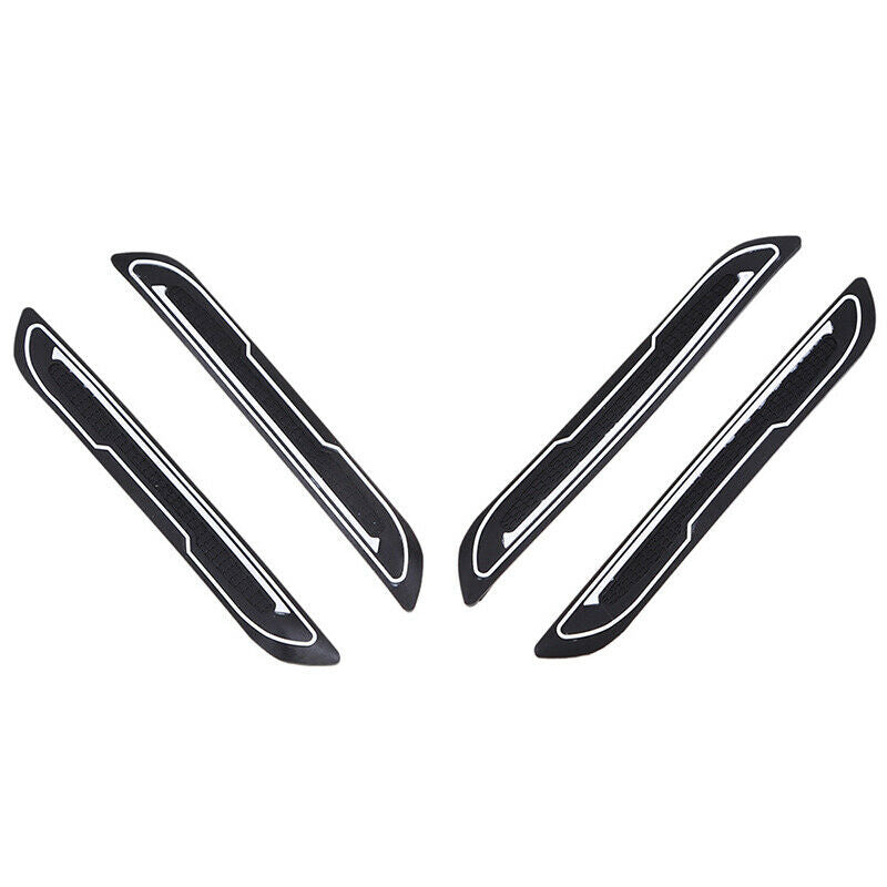 4pcs Car Door Edge Scratch Anti-collision Protector Guard Strip Universal Black