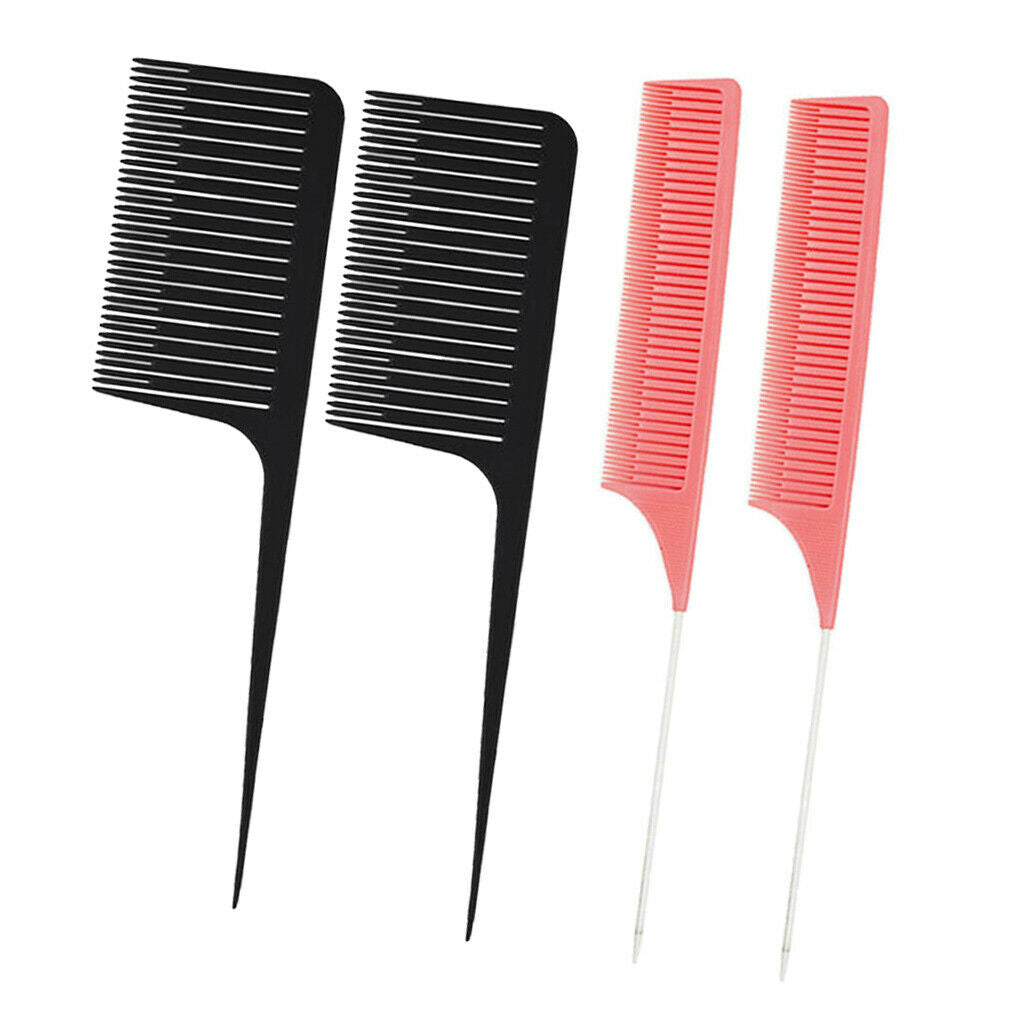 4x ABS Fine Sectioning Weave Highlighting Foiling Hair Comb Dyeing Hair Tool