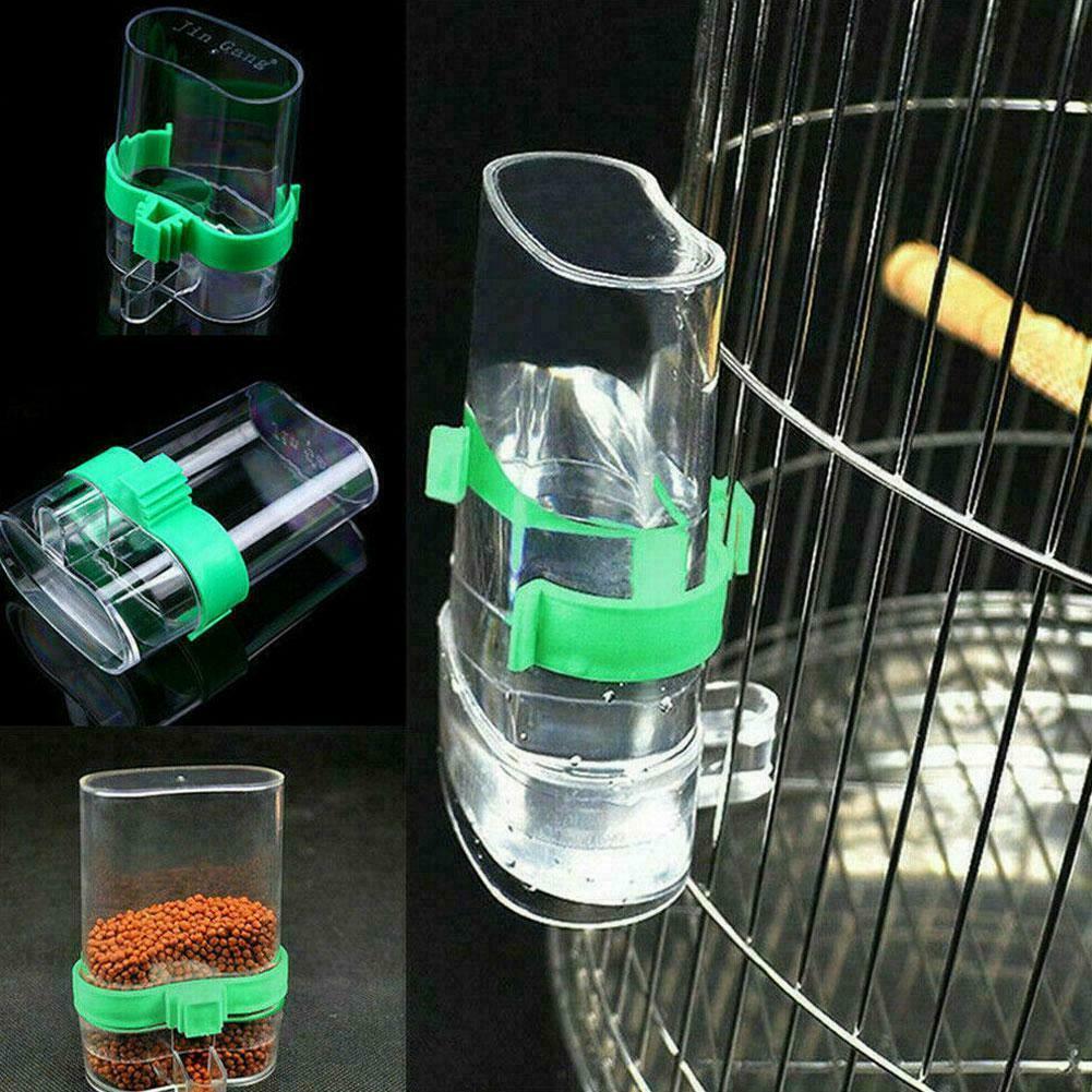 Pet Bird Cage Auto Water Bottle Parrot Food Hanging F4H6 Dispenser Feeder new
