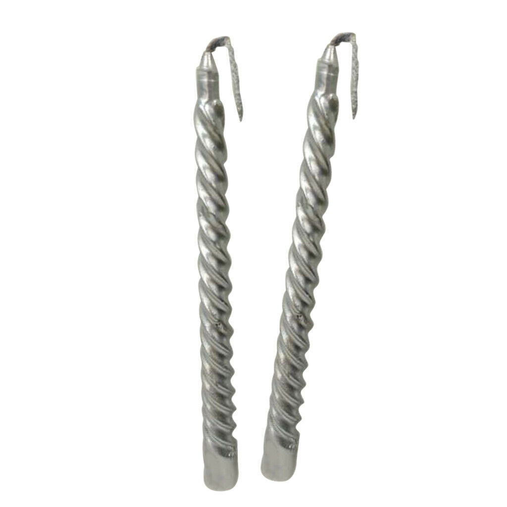 European Style Alloy Candelabra Candlestick, Set of 2,  with 2 piece Spiral