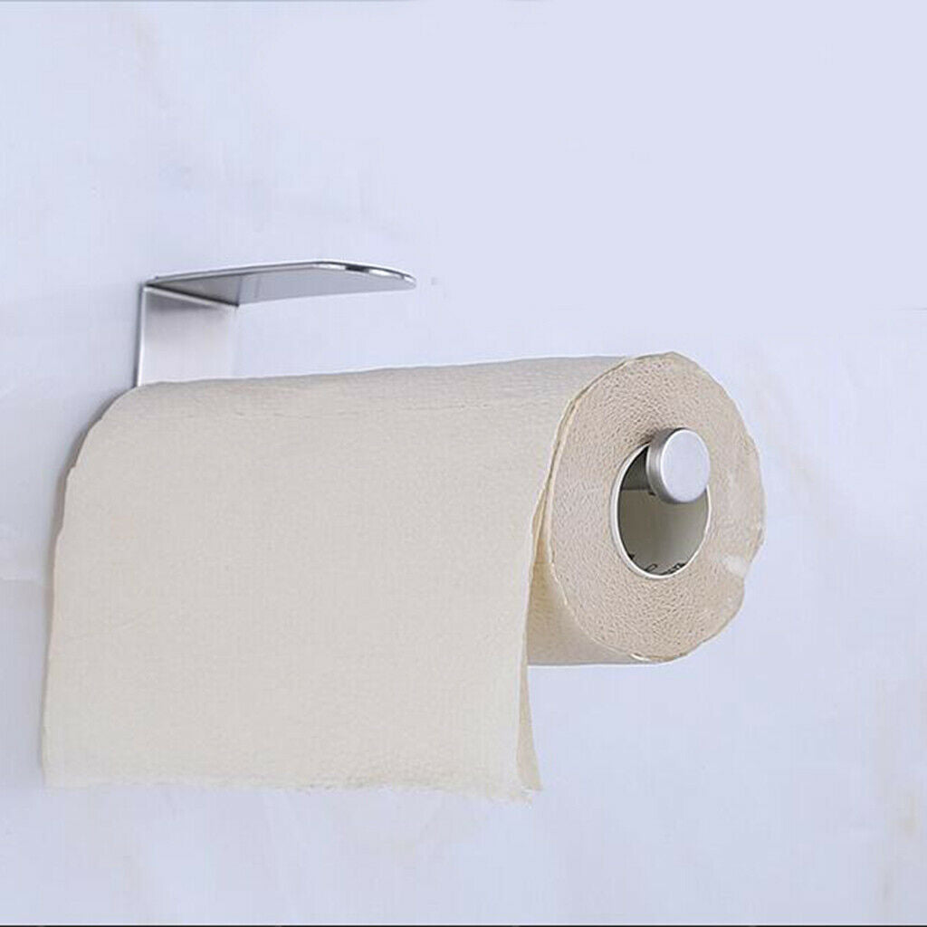 2PC Self Adhesive Tissue Holder Paper Roll Clothes Hanger Clips Organizer