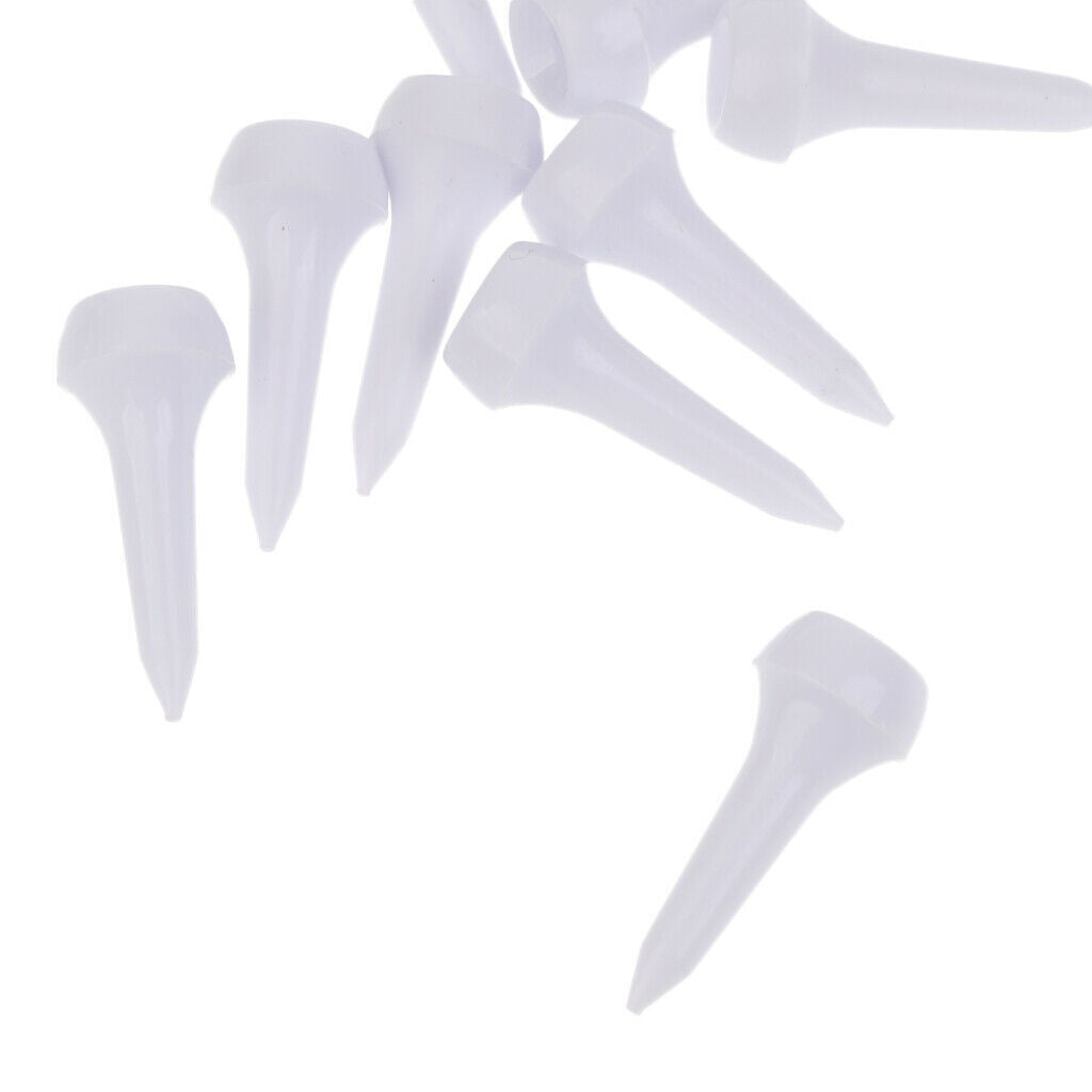 100 Pieces Of White Plastic Tees Golf