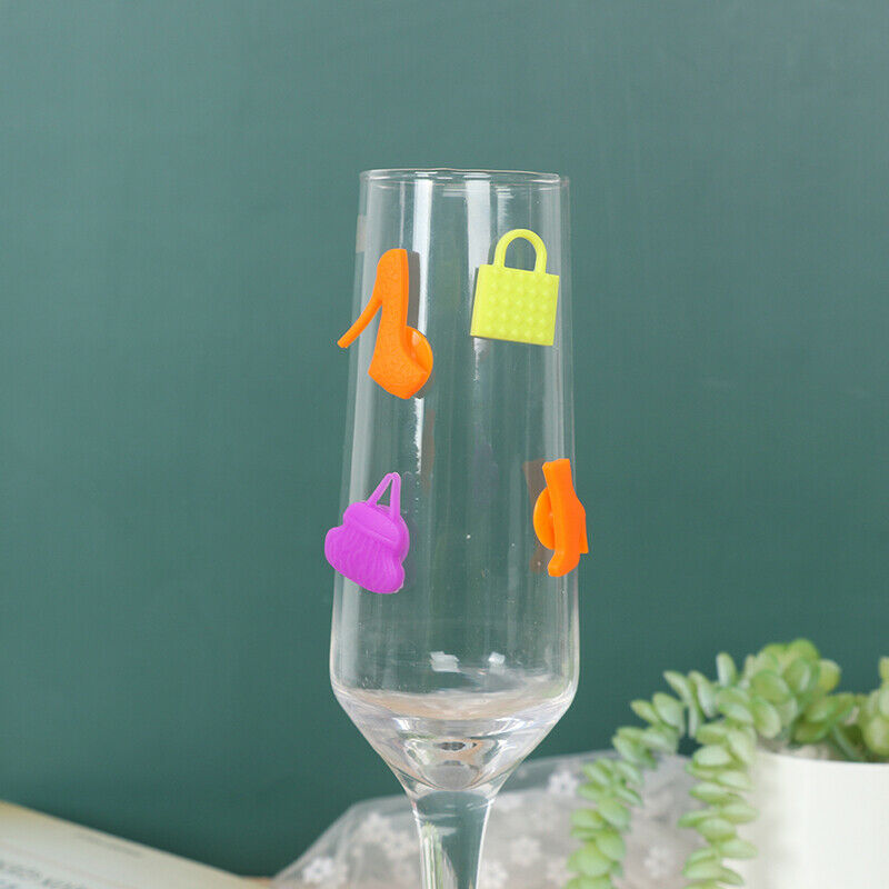12Pcs/bag Silicone bag Cup Wine Glass Charm Gift Label Wine Glasses Mark.l8