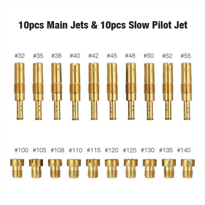20pcs Carburetor Slow Pilot Main Jet Kit For PWK Keihin OKO CVK PE KOSO Scooter