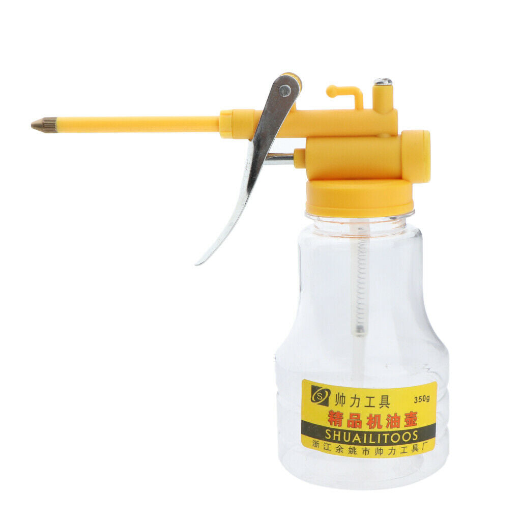High Pressure Hand Pump Oiler Oil Pot Can Spray Gun Hose for Lubricants-350g