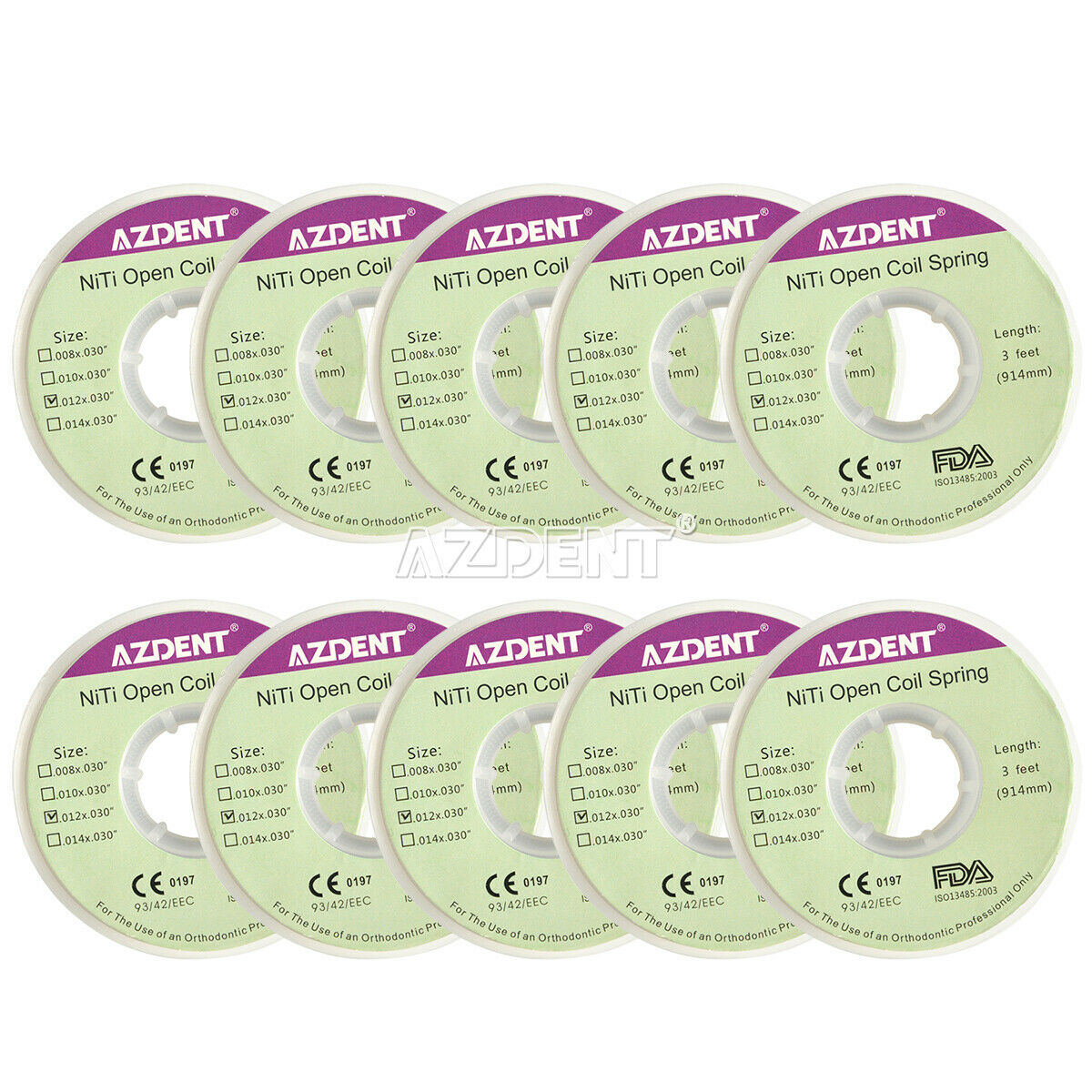 5 Rolls Dental Orthodontic Niti Open Coil Springs Dia.012 inch 012*030″ 914mm
