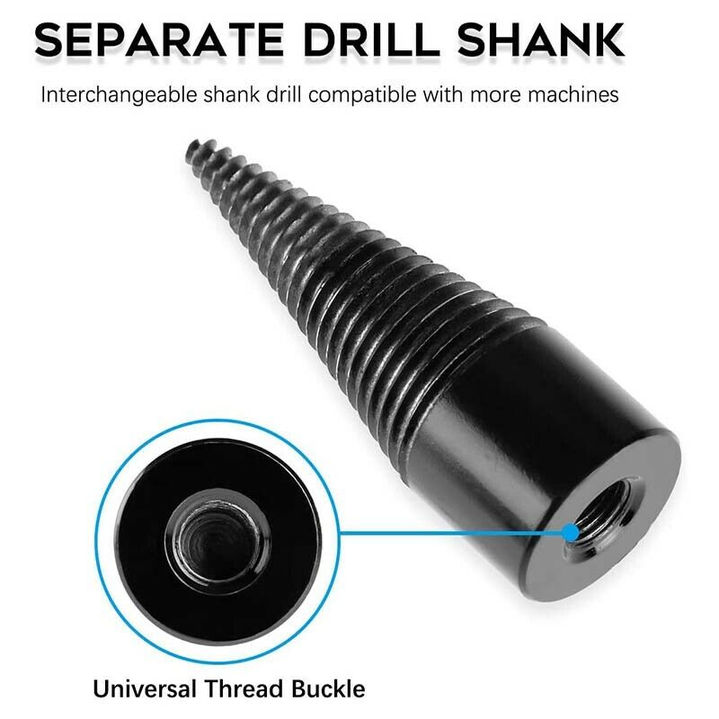 3Pcs 42MM Wood Splitter Drill Bit Removable Log Splitter Drill Bit Firewood KiU9