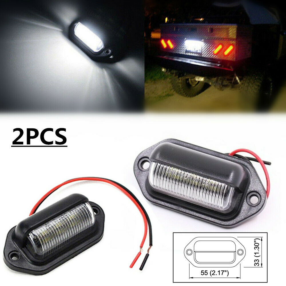 2X LED Passenger Trailer Truck Armored Off-road Vehicle High Licence Pedal Lamps