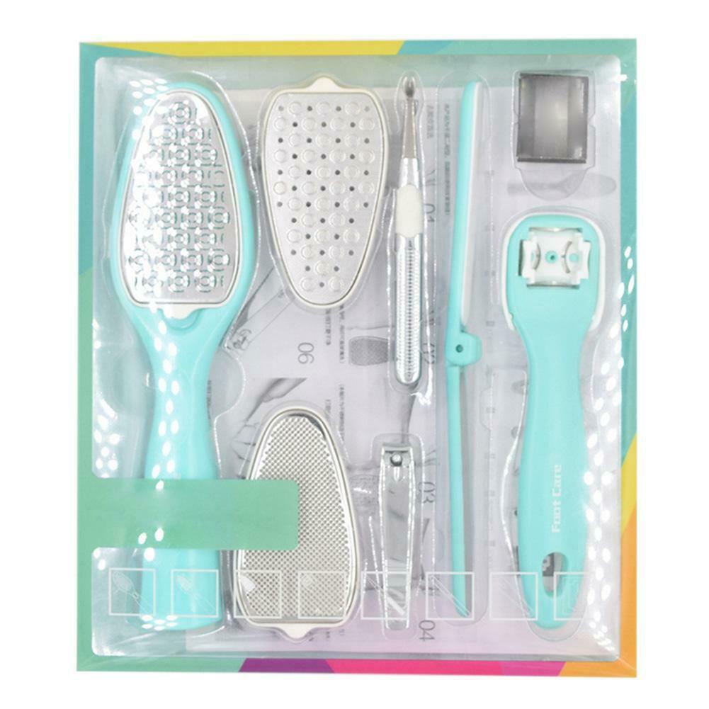 8pcs/Set Dead Hard Skin Callus Remover Scraper Pedicure Rasp Tool Feet Care @