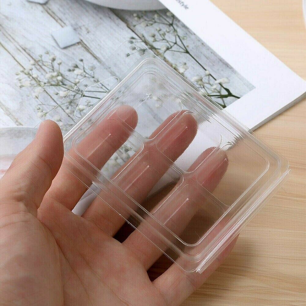 20x Plastic Wax Melt Clamshells Molds Wax Melt Containers for Wickless Candle
