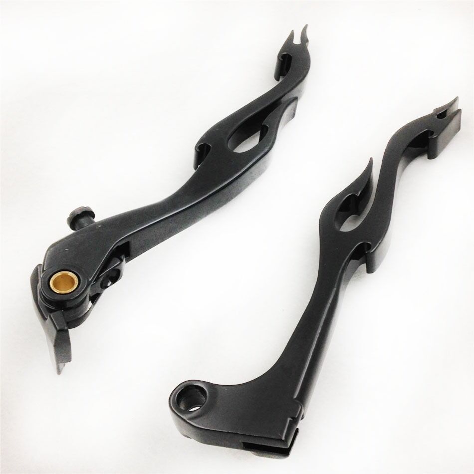 For Yamaha 2004-2012 YZFR1 R1 2005-2012 YZFR6 R6 Black Brake Clutch Flame Lever